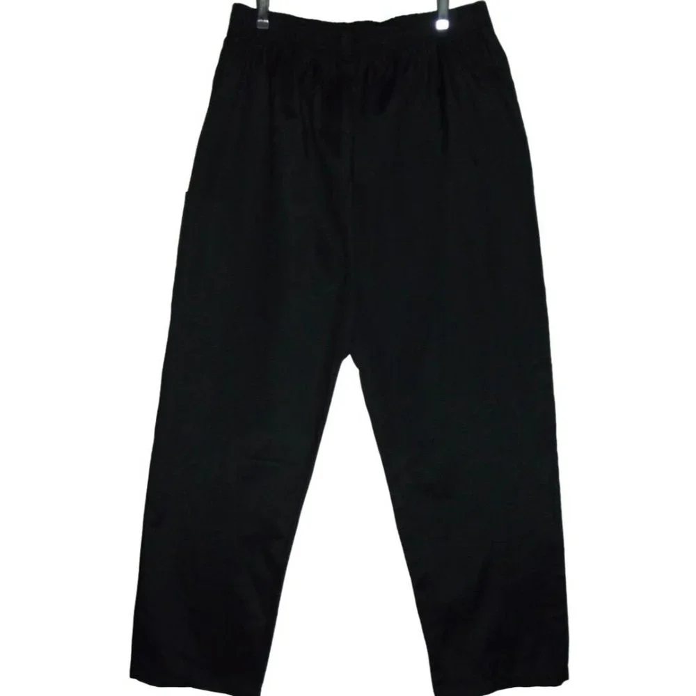 Beverly Hill Uniforms Mens XL Solid Black Cargo Scrub Pants